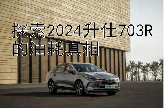 探索2024升仕703R的油耗真相